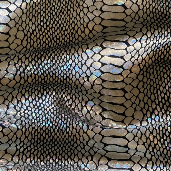 Shein silver & black NWOT one piece, snakeskin animal print, sz Medium - Picture 7 of 10